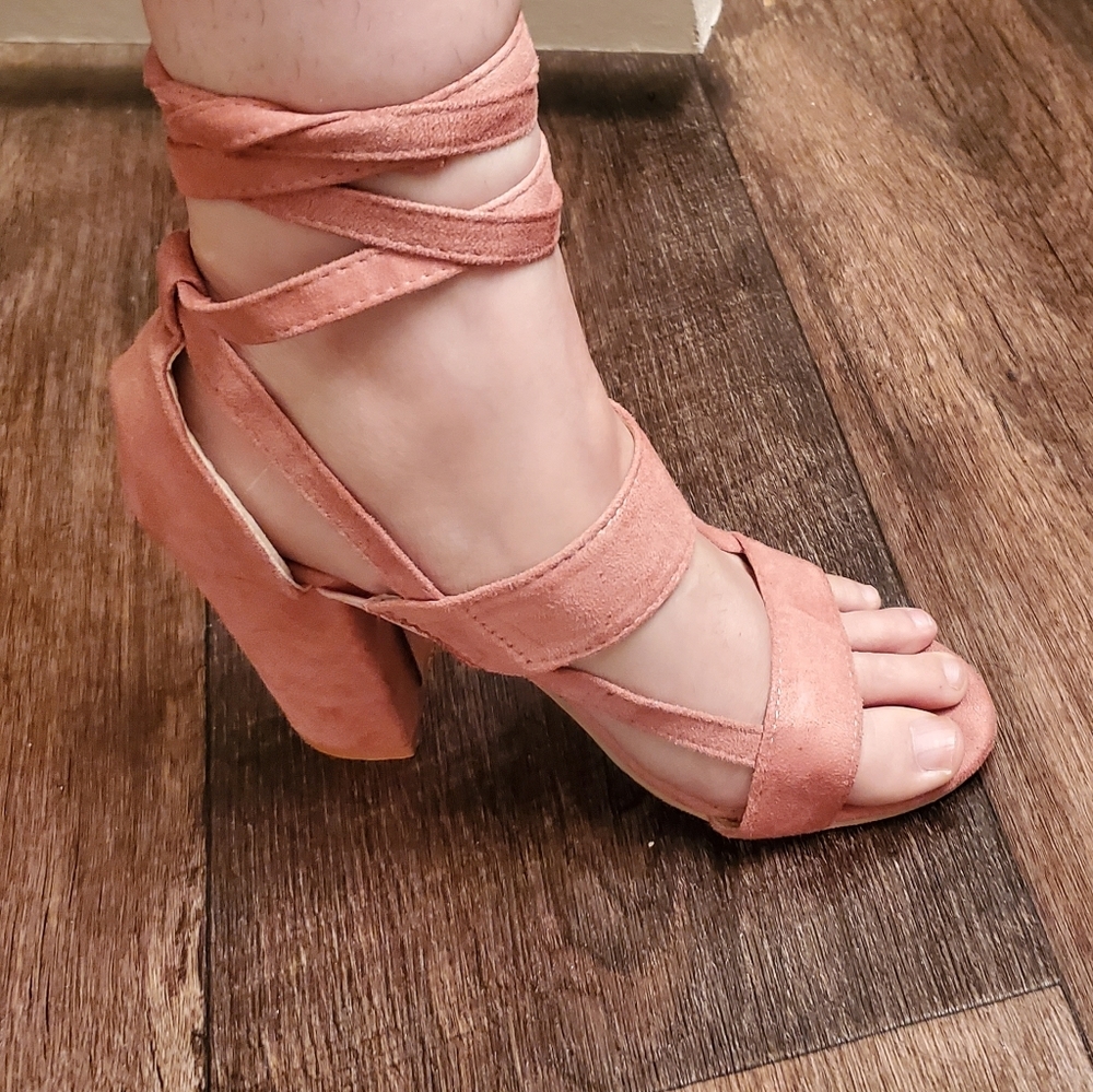 Suede Block Heels - Picture 9 of 9